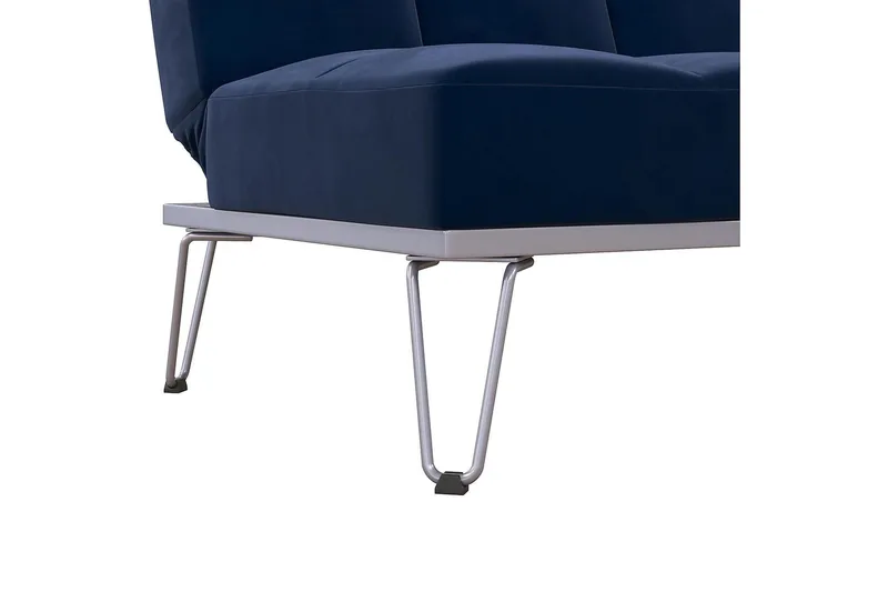 Elle Futon Fløyel/Blå - Novogratz - Møbler - Sofaer - Sovesofaer - Futon - Futon sofa