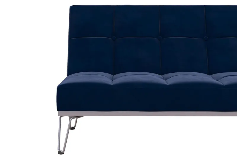 Elle Futon Fløyel/Blå - Novogratz - Møbler - Sofaer - Sovesofaer - Futon - Futon sofa
