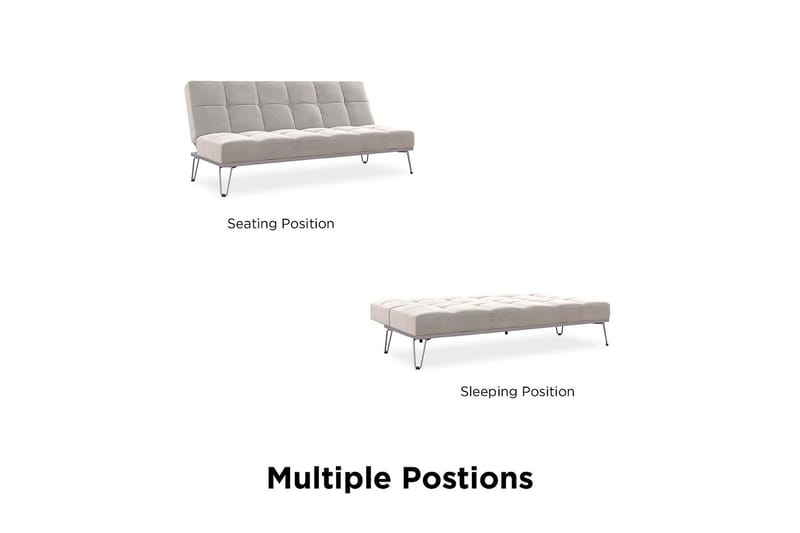 Elle Futon Fløyel/Grå - Novogratz - Møbler - Sofaer - Sovesofaer - Futon - Futon sofa