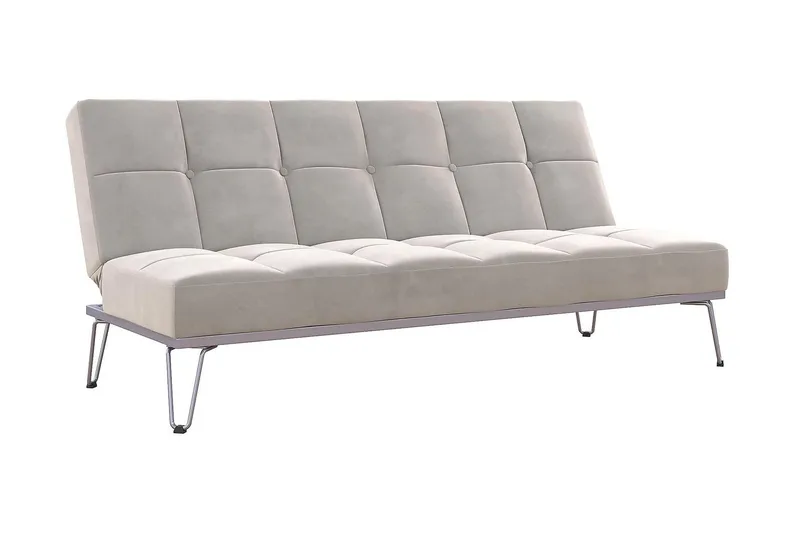 Elle Futon Fløyel/Grå - Novogratz - Møbler - Sofaer - Sovesofaer - Futon - Futon sofa