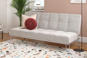 Elle Futon Fløyel/Grå - Novogratz - Møbler - Sofaer - Sovesofaer - Futon - Futon sofa