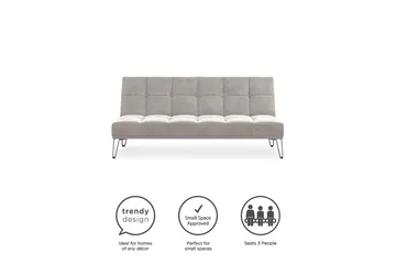 Elle Futon Fløyel/Grå - Novogratz - Møbler - Sofaer - Sovesofaer - Futon - Futon sofa