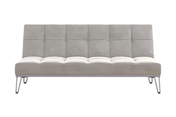 Elle Futon Fløyel/Grå - Novogratz - Møbler - Sofaer - Sovesofaer - Futon - Futon sofa