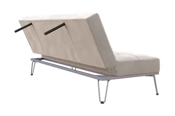 Elle Futon Fløyel/Grå - Novogratz - Møbler - Sofaer - Sovesofaer - Futon - Futon sofa