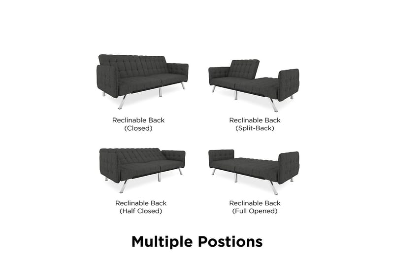Emily Futon Lingrå - Dorel Home - Møbler - Sofaer - Sovesofaer - Futon - Futon sofa