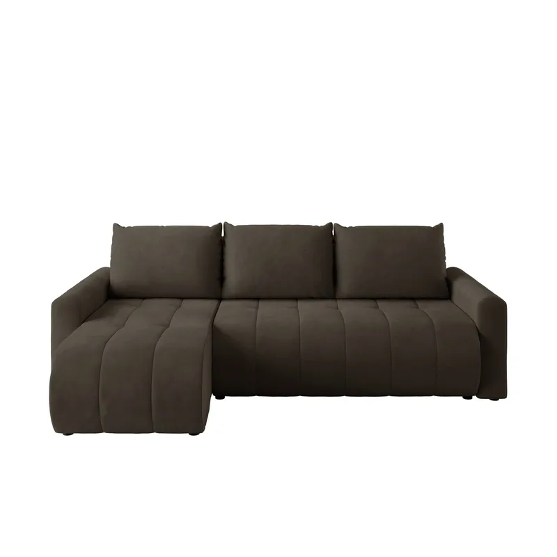 Fynrican 3-seters sovesofa med divan, Polo 877 (mørk brun)