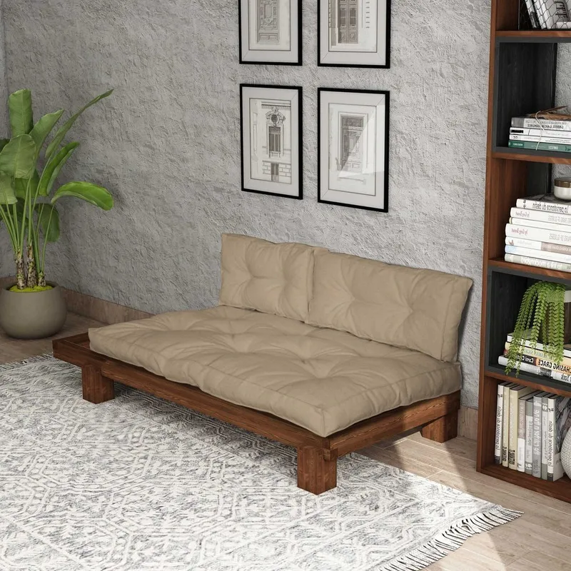 Fynros 2-seters Sovesofa - Beige - Møbler - Sofaer - Sovesofaer - 2 seters sovesofa
