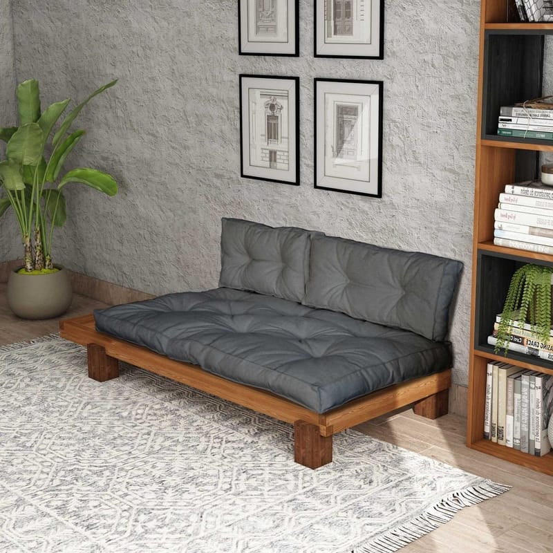 Fynros 2-seters Sovesofa - Grå/Natur - Møbler - Sofaer - Sovesofaer - 2 seters sovesofa