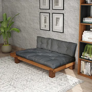 Fynros 2-seters Sovesofa - Grå/Natur - Møbler - Sofaer - Sovesofaer - 2 seters sovesofa