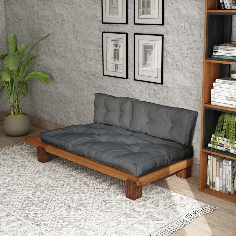 Fynros 2-seters Sovesofa - Grå/Natur - Møbler - Sofaer - Sovesofaer - 2 seters sovesofa