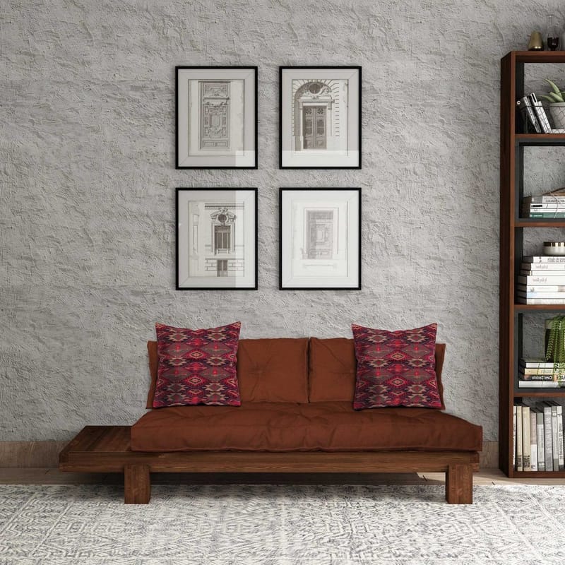 Fynros 2-seters Sovesofa - Mørkerød - Møbler - Sofaer - Sovesofaer - 2 seters sovesofa