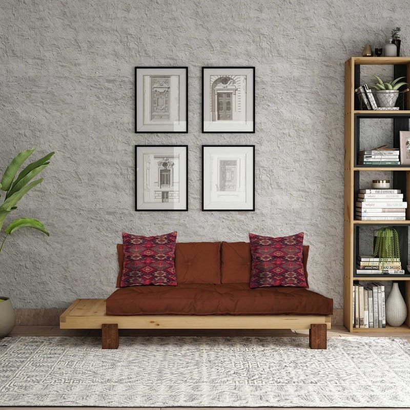 Fynros 2-seters Sovesofa - Mørkerød - Møbler - Sofaer - Sovesofaer - 2 seters sovesofa