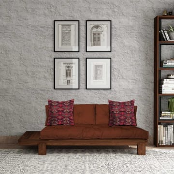 Fynros 2-seters Sovesofa - Mørkerød - Møbler - Sofaer - Sovesofaer - 2 seters sovesofa