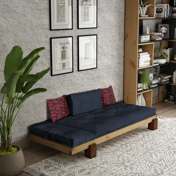 Fynros 2-seters Sovesofa - Marineblå - Møbler - Sofaer - Sovesofaer - 2 seters sovesofa