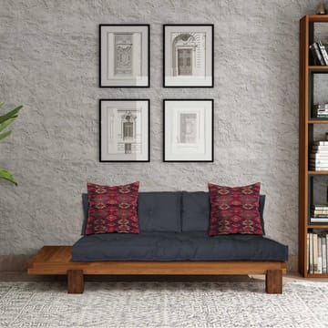 Fynros 2-seters Sovesofa - Natur/Marineblå - Møbler - Sofaer - Sovesofaer - 2 seters sovesofa