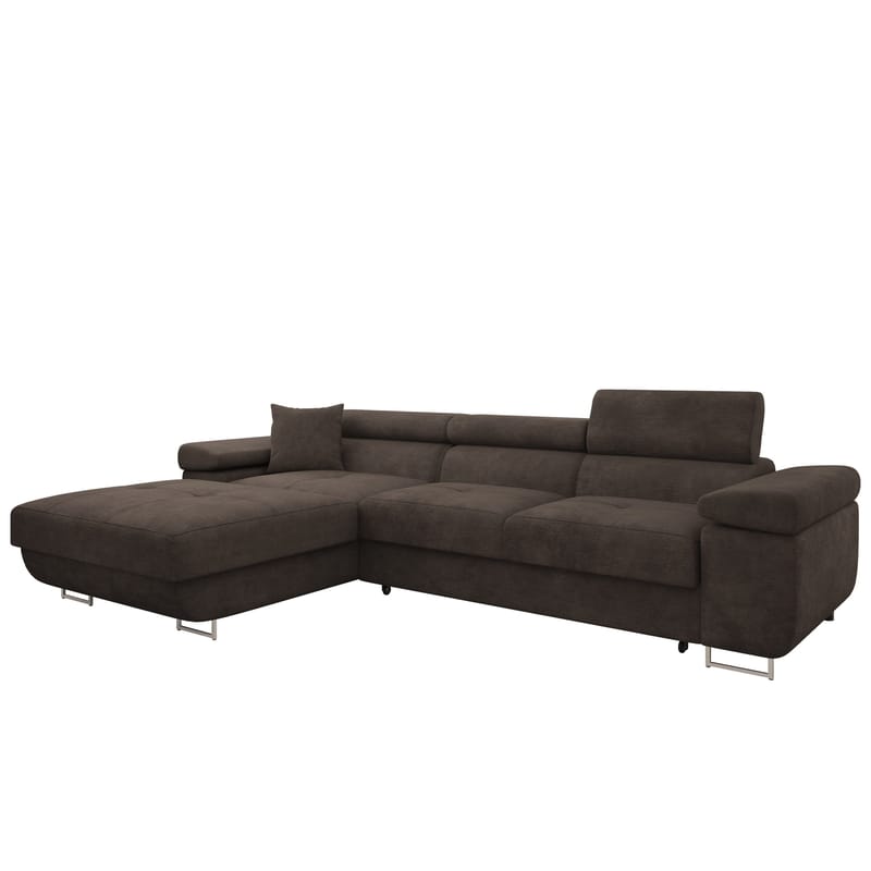 Gabina 3-seters sovesofa med divan, brun