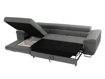 Gabina 3-seters sovesofa med divan - svart - Møbler - Sofaer - Sovesofaer - Hjørnesovesofa