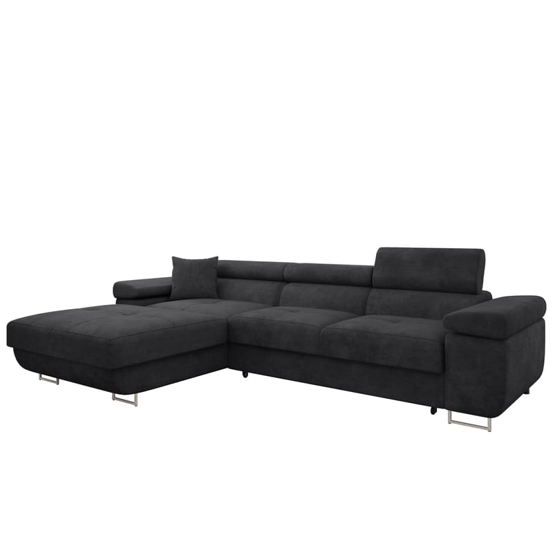 Gabina 3-seters sovesofa med divan, svart