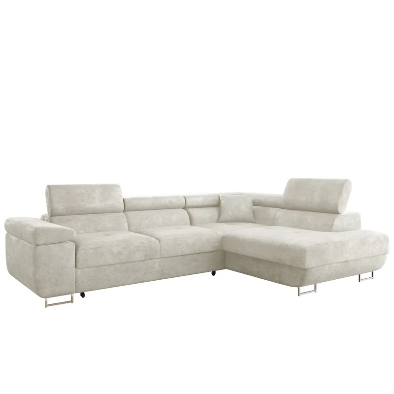 Gabina 4-seters sovesofa med sjeselong, beige
