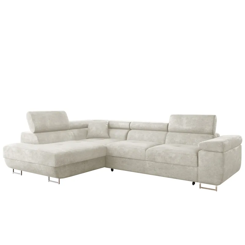 Gabina 4-seters sovesofa med sjeselong, beige