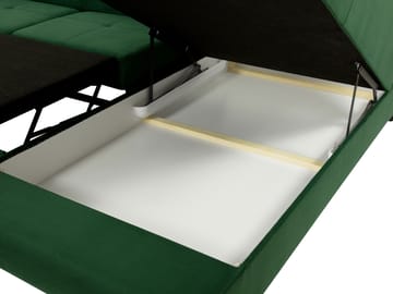 Gabina 4-seters sovesofa med sjeselong - svart - Møbler - Sofaer - Sovesofaer - Hjørnesovesofa