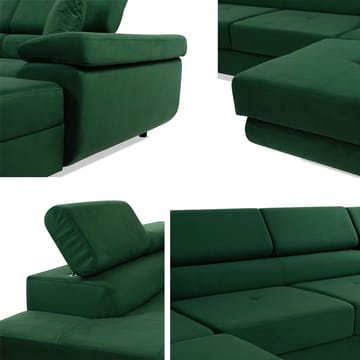 Gabina 5-seters U-formet sovesofa med divan og sjeselong - Lumo 40 - Møbler - Sofaer - Sovesofaer - Hjørnesovesofa