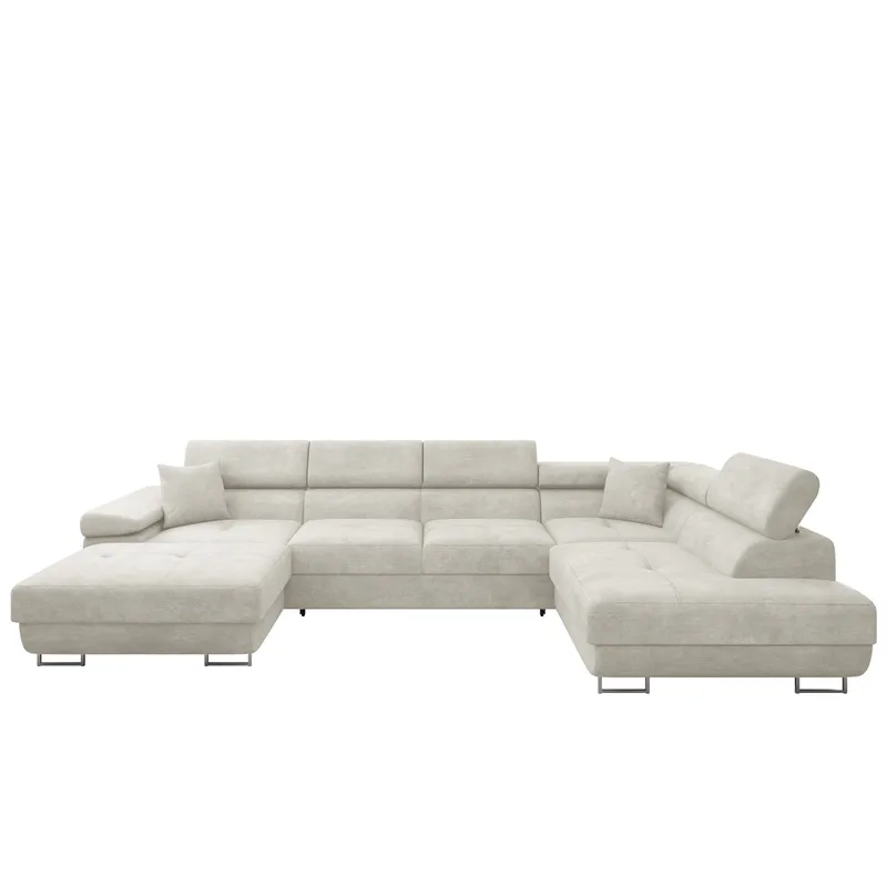 Gabina 5-seters U-formet sovesofa med divan og sjeselong, Lumo 55