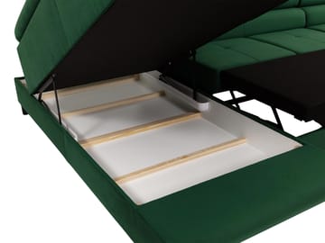 Gabina 5-seters U-formet sovesofa med divan og sjeselong - svart - Møbler - Sofaer - Sovesofaer - Hjørnesovesofa