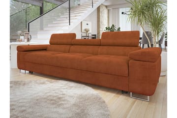 Gabina Sovesofa 3-seter i Chenille - Brun - Møbler - Sofaer - Sovesofaer - 3 seters sovesofa
