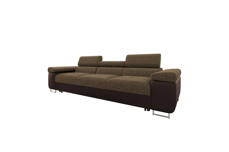 Gabina Sovesofa 3-seter i Kunstlær - Brun - Møbler - Sofaer - Sovesofaer - 3 seters sovesofa