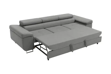 Gabina Sovesofa 3-seter i Kunstlær - Hvit / Mørkegrå - Møbler - Sofaer - Sovesofaer - 3 seters sovesofa