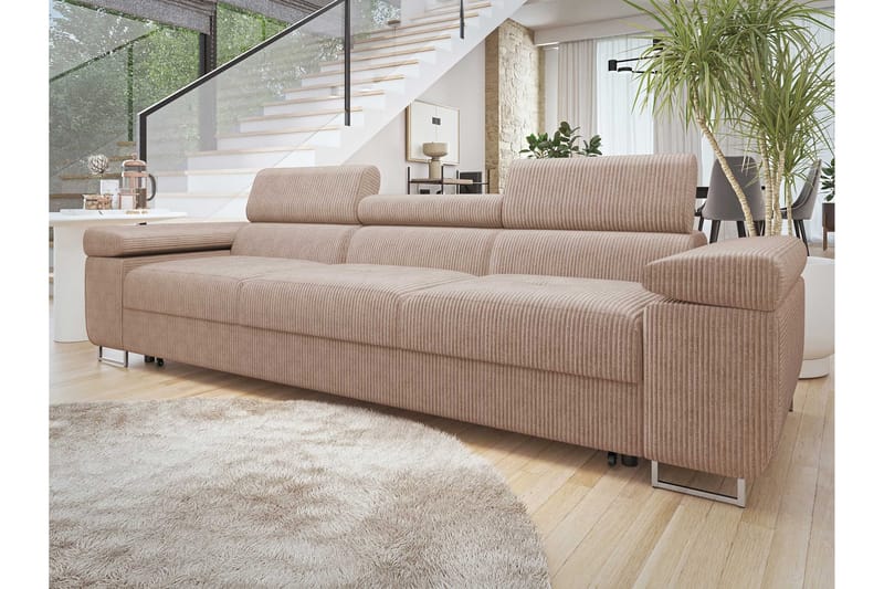 Gabina Sovesofa 3-seter i Manchester - Rosa - Møbler - Sofaer - Sovesofaer - 3 seters sovesofa