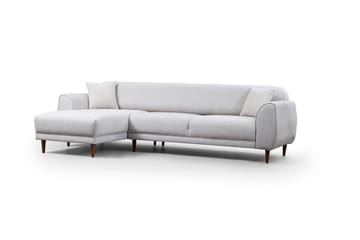 Gajanejos 5-seter Venstrevendt L-formet Sovesofa 87x237 cm i Stoff - Lysegrå - Møbler - Sofaer - Sovesofaer - Langsgående sovesofa