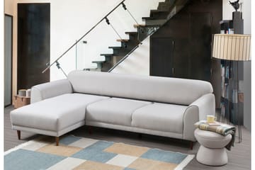 Gajanejos 5-seter Venstrevendt L-formet Sovesofa 87x237 cm i Stoff - Lysegrå - Møbler - Sofaer - Sovesofaer - Langsgående sovesofa