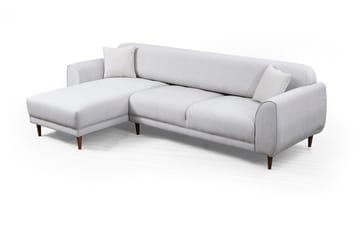 Gajanejos 5-seter Venstrevendt L-formet Sovesofa 87x237 cm i Stoff - Lysegrå - Møbler - Sofaer - Sovesofaer - Langsgående sovesofa