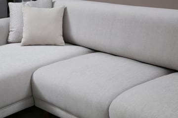 Gajanejos 5-seter Venstrevendt L-formet Sovesofa 87x237 cm i Stoff - Lysegrå - Møbler - Sofaer - Sovesofaer - Langsgående sovesofa