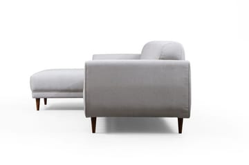 Gajanejos 5-seter Venstrevendt L-formet Sovesofa 87x237 cm i Stoff - Lysegrå - Møbler - Sofaer - Sovesofaer - Langsgående sovesofa