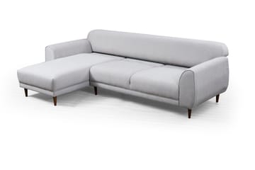 Gajanejos 5-seter Venstrevendt L-formet Sovesofa 87x237 cm i Stoff - Lysegrå - Møbler - Sofaer - Sovesofaer - Langsgående sovesofa