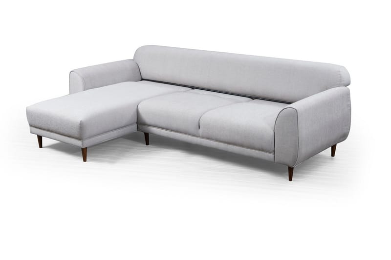 Gajanejos 5-seter Venstrevendt L-formet Sovesofa 87x237 cm i Stoff - Lysegrå - Møbler - Sofaer - Sovesofaer - Langsgående sovesofa