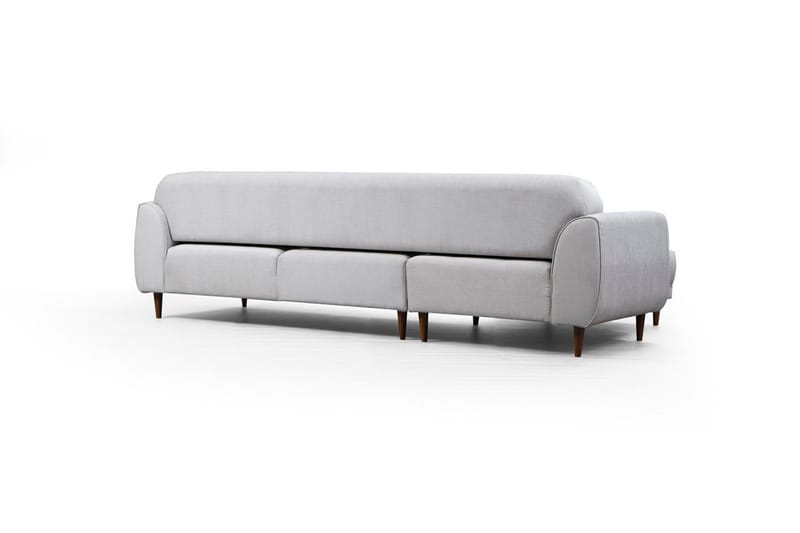 Gajanejos 5-seter Venstrevendt L-formet Sovesofa 87x237 cm i Stoff - Lysegrå - Møbler - Sofaer - Sovesofaer - Langsgående sovesofa