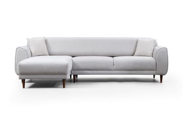 Gajanejos 5-seter Venstrevendt L-formet Sovesofa 87x237 cm i Stoff - Lysegrå - Møbler - Sofaer - Sovesofaer - Langsgående sovesofa