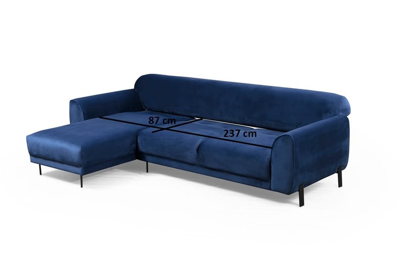 Gajanejos Divansovesofa - Blå - Møbler - Sofaer - Sovesofaer - Langsgående sovesofa
