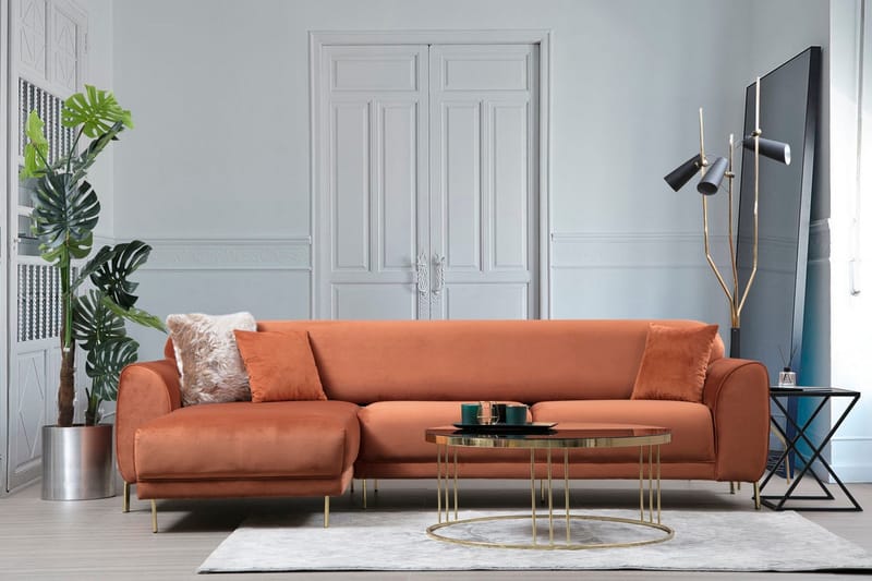 Gajanejos Divansovesofa - Brun - Møbler - Sofaer - Sovesofaer - Langsgående sovesofa