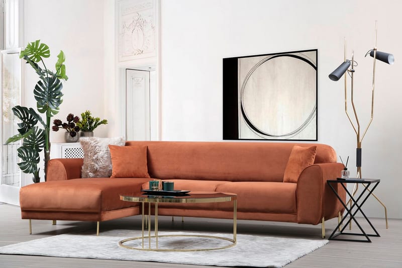 Gajanejos Divansovesofa - Brun - Møbler - Sofaer - Sovesofaer - Langsgående sovesofa