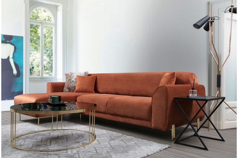 Gajanejos Divansovesofa - Brun - Møbler - Sofaer - Sovesofaer - Langsgående sovesofa