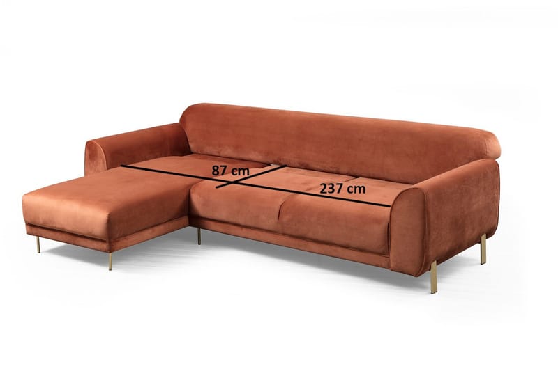 Gajanejos Divansovesofa - Brun - Møbler - Sofaer - Sovesofaer - Langsgående sovesofa