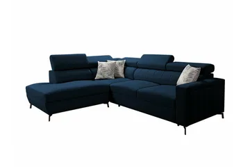 Galbally 3-sits Hörnbäddsoffa Dark blue - Møbler - Sofaer - Sovesofaer - Langsgående sovesofa