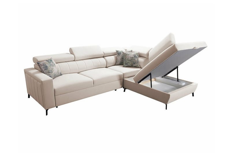 Galbally 3-sits Hörnbäddsoffa NO_BRAND Dark brown - Møbler - Sofaer - Sovesofaer - Langsgående sovesofa