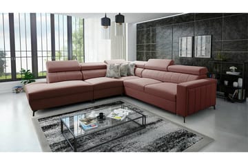Galbally 4-sits Hörnbäddsoffa NO_BRAND Light brown - Møbler - Sofaer - Sovesofaer - Langsgående sovesofa