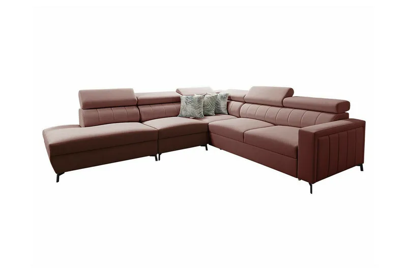 Galbally 4-sits Hörnbäddsoffa NO_BRAND Light brown